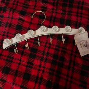 Elegant Crystal-Embellished Jewelry and Scarves Hanger